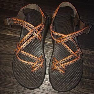 Chaco Orange and Brown Sandals